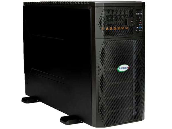 A black tower GPU server chassis used as the feature image for an article about GLM-5.2 2bit on A100 x4 and GPU operations AI validation.